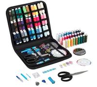 Trimits Kit de couture haut de gamme - Étui portable pour adultes, débutants, bricolage, maison, voyage, urgence, réparation de boutons et fixations de vêtements avec aiguilles à fil, ciseaux, rubans