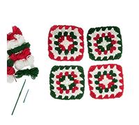 Trimits Kit de crochet My First Granny Squares, couleurs festives, fait 4 carrés de 11 x 11 cm