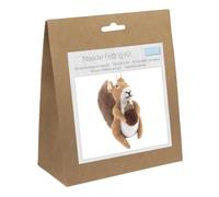 Trimits Kit de feutrage à l'aiguille écureuil | Comprend de la laine à feutrer, une aiguille à feutrer, des formes en polystyrène, de la ficelle de jute et des instructions.
