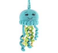 Trimits Kit de méduse au crochet amigurumi (8 x 8 x 18 cm) - avec fil, crochet, marqueurs de mailles, aiguille, yeux, rembourrage et instructions - Créez ce personnage amusant.