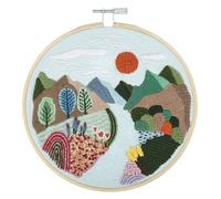 Generique Kit de broderie 15 cm pour débutant – fils bambou, support d'aiguille