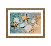 Trimits Kits de point de croix imprimé - Broderie imprimée Needlecraft pour adultes débutants enfants, Noël, cadeaux, art mural (cadre non inclus), Tissu Aida 14 fils - Rivages de cristal