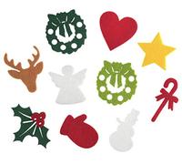 Trimits Lot de 18 formes de Noël en feutre, environ 6 cm (9 modèles).