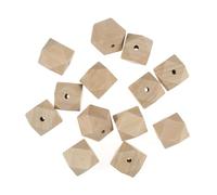 Trimits Lot de 50 perles en bois de 30 mm avec trou central de 5 mm