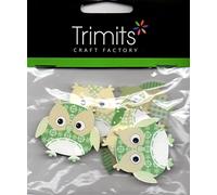 Trimits Lot de 6 chouettes autocollantes en bois Vert 2294
