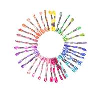 Trimits Lot Fil à Broder, Coton, Rainbow, 8 m Tricot