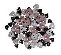 Trimits Lot Mini coeurs Boutons - Noir
