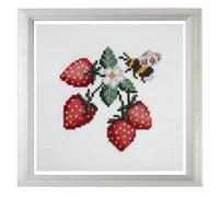Trimits Mini kit de broderie au point de croix compté Fraises 13 x 13 cm