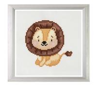 Mini Kit Point de Croix Lion - 12 x 12 cm - Trimits(...) - Multicolore Multicolore G