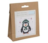 Trimits Mini kits de broderie au point de croix compté, 13 x 13 cm, pingouin