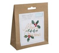 Trimits Mini kits de broderie au point de croix compté, « Merry Christmas », 13 x 13 cm GCS38, Taille unique