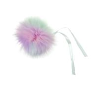 Trimits Pompon Fausse Fourrure Grand 11 cm Couleurs Assorties Pastel Arc-en-ciel