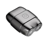 Trimmer à barbe, mini rotation portable pour le rasoir à double tête avec capacité sèche humide imperméable, longue durée de vie de la batterie pour les poils du visage, le toilettage à la barbe et un