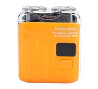 Trimmer de la Barbe, Mini-shavers pour Hommes, Mini Coupe-barbe Rotative avec Affichage de Puissance, Coupe-pas-fonds à Moustache électrique Compacte USB Lavable, Orange, Orange,