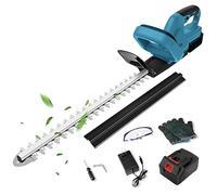 Trimmer De La Haie sans Fil, Coupe De Haie De Batterie 21v, Longueur De Coupe De 22 Pouces, Espacement Dentaire De 15 Mm, PoignéE Rotatif pour Arbustes, Jardin, Gazon, Pelouse (1 Batterie)
