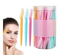 Trimmer des sourcils, ensemble de coupe-sourcils - 66X REPOSIR FEIAL FACIAL - Rasoir des sourcils avec couverture protectrice, outil de dermaplaning de face portable pour les soins à la barbe, l'épila