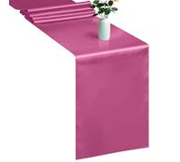 Trimming Shop 1 chemin de table en satin rose fuchsia, 27,9 x 274,3 cm - Décoration de table en satin de soie pour décoration de table de mariage, de Noël, d'anniversaire
