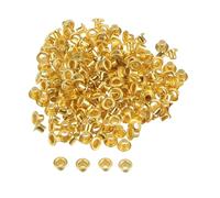 Trimming Shop 100 œillets dorés de 2 mm pour vêtements et travaux manuels en Cuir - Œillets pour Ajouter des Rubans, du laçage et du Tissu à des projets d'art et de Couture - Idéal pour Les Sacs