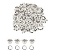 Trimming Shop 12mm Argent Long Barrell Oeillets Avec Rondelles Durable Passages pour Cuir Loisirs Créatifs, DIY Arts & Créatifs Projets, Couture - Idéal Sacs, Vêtements & Scrapbooking (Pack De 100)