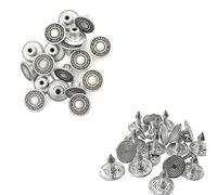 Trimming Shop 14mm Jeans Boutons Remplacement en Gunmetal JB37 - Gumetal, 20