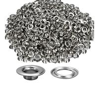 Trimming Shop 14mm Oeillets avec Rondelles Durable Acier Passages pour Vêtements, Travail du Cuir, Scrapbooking, Sac à Main, Chaussures, Ceintures,DIY Projets, Argent, 1000pcs