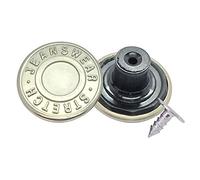 Trimming Shop 17mm Laiton Pièce de Rechange Jeans Bouton Fermoir avec Dos Broche Presséà la Main Clous pour Jean, Vestes, Tissu Réparation, Argent - Design-2, 100pcs