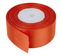 Trimming Shop 2 pouces de ruban de satin orange pour emballage cadeau, rouleau de ruban polyester double face de 25 m pour Halloween, création de bouquets, gâteau DIY, accessoires capillaires, couture