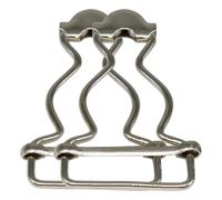 Trimming Shop 25mm Salopette Boucles Métal Clip Éléments de Fixation pour Jarretelle, Sacs à Main, Vestes, Combinaisons-Pantalons, Ceintures, Enfants Salopettes, DIY Tissu - Argent, 2pcs