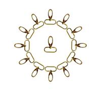 Trimming Shop 32 mm sac Crochet Doré Boucle pivotant en métal Slide Trigger Snap Crochets pour sangles, métal, toboggan, résistant, léger, Pet Colliers et sac Accessoires, Métal, doré, 10pcs
