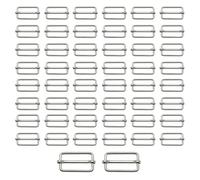 Trimming Shop 32mm Argenté Boucle Coulissante Triglide Métal Ajustable, Durable Et Légère, Pour Bretelles, Sacs à Dos, Sangles De Fermeture, Colliers Pour Animaux Et Accessoires De Sac, Lot De 50
