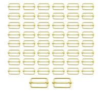 Trimming Shop 38 mm Doré Boucle Coulissante Triglide Métal Ajustable, Durable Et Légère, Pour Bretelles, Sacs à Dos, Sangles De Fermeture, Colliers Pour Animaux Et Accessoires De Sac, Lot De 50