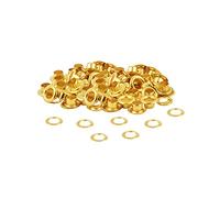 Trimming Shop 4mm Laiton Oeillets avec Rondelles, Durable & Rouille - Preuve Passages pour DIY Projets, Arts & Loisirs Créatifs, Chaussures, Vêtements, Sacs Décoration (Doré, 100pcs)