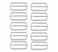 Trimming Shop 50mm Argent Triglide Boucle pivotant en métal Slide Trigger Snap Crochets pour Sangles, résistant, léger, Sac à Dos, Sangle de Fixation, Pet Colliers et Sac Accessoires, 10pcs
