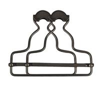 Trimming Shop 53mm x 42mm Salopette Boucles Métal Clip Éléments de Fixation pour Jarretelle, Main Sacs, Vestes, Combinaisons-Pantalons, Ceintures, Enfants Salopettes, DIY Vêtements - Métalisé, 2pcs