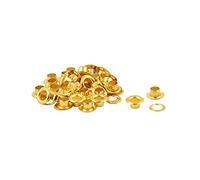 Trimming Shop 6mm Laiton Oeillets avec Rondelles, Durable & Rouille - Preuve Passages pour DIY Projets, Arts & Loisirs Créatifs, Chaussures, Vêtements, Sacs Décoration (Doré, 100pcs)