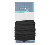 Trimming Shop 7mm Large Noir Élastique Ruban pour Couture et Loisirs Créatifs - Bobine de Élastique Plat Bande pour Vêtements - Extensible Cordon pour Jupes et Pantalon Ceintures - Noir, 25 Metres