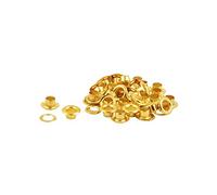 Trimming Shop 8mm Laiton Oeillets avec Rondelles, Durable & Rouille - Preuve Passages pour DIY Projets, Arts & Loisirs Créatifs, Chaussures, Vêtements, Sacs à Main Décoration (Doré, 100pcs)