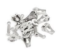 Trimming Shop 9mm Argent Crochet Et Barre Fermoir Fermetures pour Pantalons, Jupes, Tunique, sous-Vêtements, Deux Parties Fermoirs, 20pcs