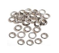 Trimming Shop Acier Œillets avec Rondelles pour Tissu,Cuir Travail, Scrapbooking, Art et Artisanat, 50 Pièces - Argent, 14MM