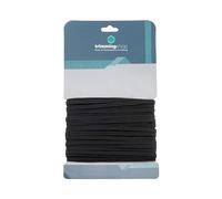 Trimming Shop Bande élastique plate de 4 mm - Cordon élastique noir tressé large pour bricolage, couture, artisanat, couture, mercerie et vêtements, noir, 1 m