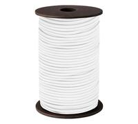 Trimming Shop Bande élastique Ronde 4 mm de Large, Cordon élastique pour la Couture, Remplacement de Jupe et de Pantalon, projets de Bricolage 50 Metres Blanc