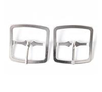 Trimming Shop, Boucle de Ceinture en métal nickelé, Fermoir de Fixation de Rechange pour vêtements, Bracelets en Cuir, Ceintures à Pression, Sacs, Chaussures, Vestes, Argent, 2 pièces