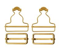 Trimming Shop Boucles de salopette 35 mm, boucles orthèses en métal avec fermeture coulissante rectangulaire, boucles Tri-Glide pour bretelles, salopettes pour enfants, bretelles, bronze, 2 pièces