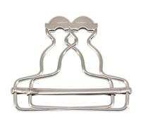 Trimming Shop Boucles de salopette en métal pour porte-jarretelles sacs à main, vestes, combinaisons, ceintures, salopettes pour enfants, vêtements de bricolage (45 mm), Métal, Argenté., 45 mm