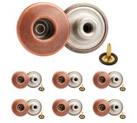 Trimming Shop Bouton Jeans en laiton 14mm, fermeture durable avec épingles arrière Rivet pour la réparation de vêtements, denims, vestes, jupes, Cuivre, 10 pièces