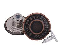 Trimming Shop Boutons de jeans à riveter 17 mm en laiton avec épingle arrière en aluminium pour réparation de vêtements, jeans, denims, jupes, vestes (cuivre, 10 pièces)