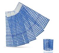 Trimming Shop Brillant Serviette Anneaux Strass Look Serviettes Emballage Support pour Banquets, Mariages, Dîner, Noël, Fêtes, 13cm x 4cm - Bleu