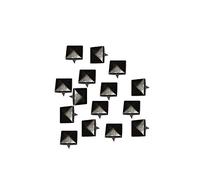 Trimming Shop Carré Clous Pyramide Tête Rivets, Nailhead Maroquinerie Gothique Pointes pour Bricolage, Scrapbooking, Accessoires Mode - Gun Metal/Black, 8 mm