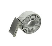 Trimming Shop Ceinture, palmée toile Bracelet en métal boucle de fermeture flip pour Hommes 51 pouces Gris