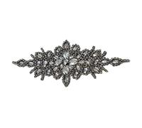 Trimming Shop Chaud Réparer Cristaux Strass avec Perle Applique Patchs à Coudre Strass à Repasser Motifs pour Mariage, Mariage, Robe, Accessoires Mode, DIY, Or Rose, 450mm x 50mm